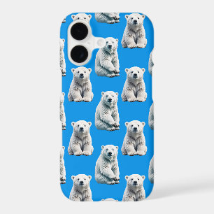 Blue Polar Bear Pattern Design  iPhone 17 Case