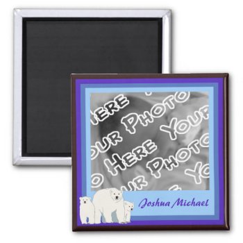 Blue Polar Bears Magnet by Joyful_Expressions at Zazzle
