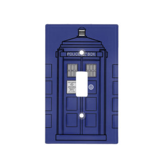 Blue Police Call Box Lightswitch Cover