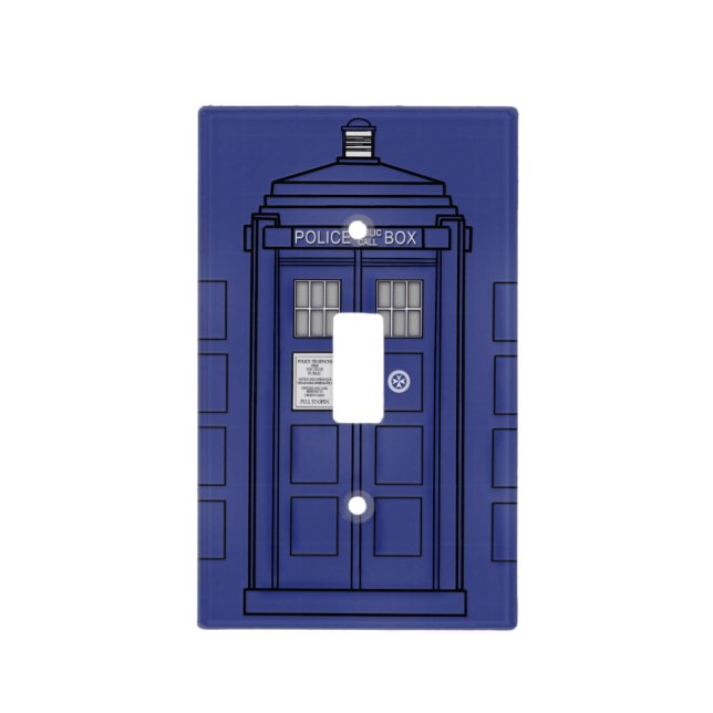 Blue Police Call Box Lightswitch Cover (Front)