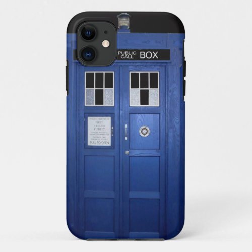 Blue Police Call Box photo iPhone 11 Case