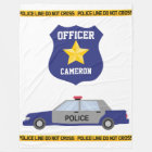 Blue Police Car and Custom Name Officer Badge