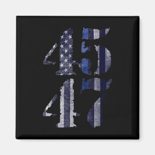 Blue Police Lives 45 47 Trump For President 2024 Magnet