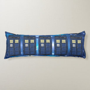 Blue Police Public Call Box - UK Time Travel 1 Body Pillow