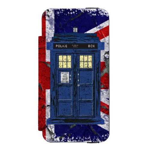 Blue Police Public Call Box _ UK Time Travel 1 iPhone SE55s Wallet Case