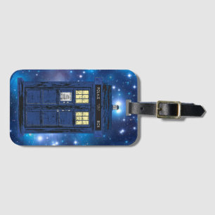 Blue Police Public Call Box - UK Time Travel 1 Luggage Tag
