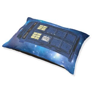 Blue Police Public Call Box - UK Time Travel 1 Pet Bed