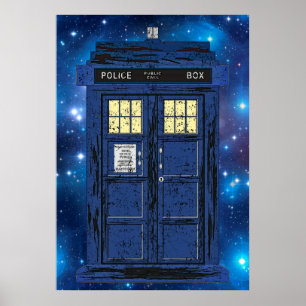Blue Police Public Call Box - UK Time Travel 1 Poster