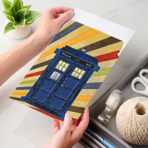 Blue Police Public Call Box - UK Time Travel 3 Envelope Mailers