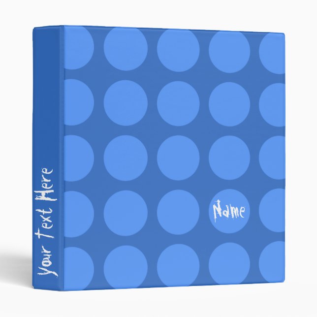 Blue Polka Avery Binder (Front/Spine)