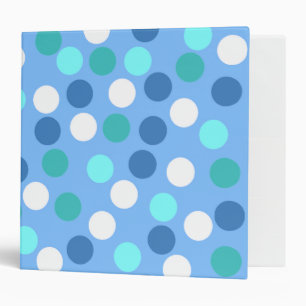 Blue Polka Dot Binder