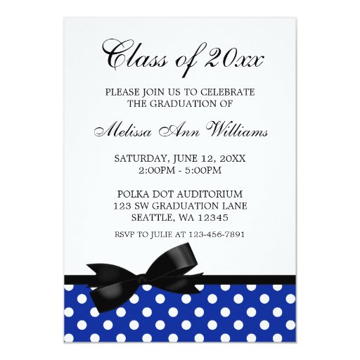 Polka-Dot Graduation Invitations 6