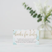 Blue Polka Dot Book Request Baby Shower Invitation (Standing Front)