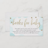 Blue Polka Dot Book Request Baby Shower Invitation (Front/Back)
