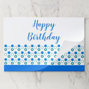 Blue Polka Dot Designed Paper Pad