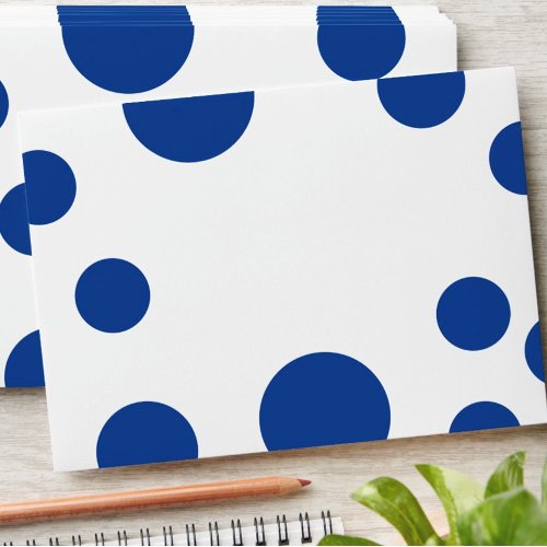 Blue polka dot envelope