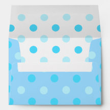 Blue Polka Dot Envelope A7