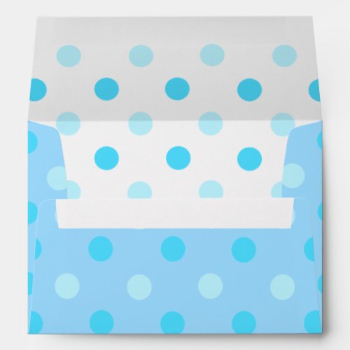 Blue Polka Dot Envelope A7