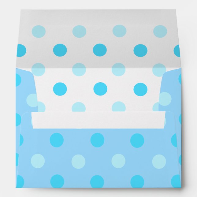 Blue Polka Dot Envelope A7 (Back (Bottom))