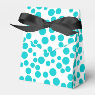 Blue polka dot  favor boxes