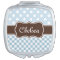 Blue Polka Dot Gingham Patterns Brown Name