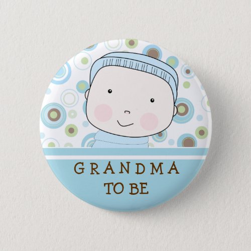 Blue Polka Dot _ Grandma to Be Pin