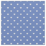 Blue Polka Dot Hearts Fabric