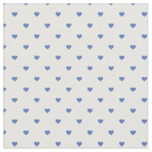 Blue Polka Dot Hearts Fabric