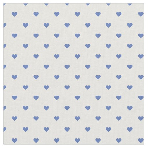 Blue Polka Dot Hearts Fabric