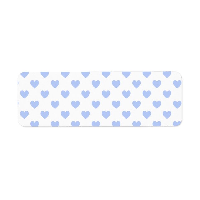 Blue Polka Dot Hearts Label (Front)