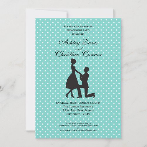 Blue Polka Dot Invitations
