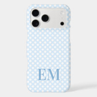Blue Polka Dot Modern Brand Monogram