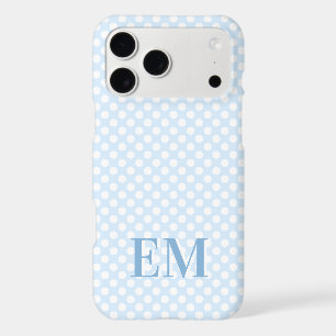 Blue Polka Dot Modern Brand Monogram   iPhone 17 Pro Max Case