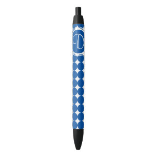 Blue Polka Dot Monogram Pen