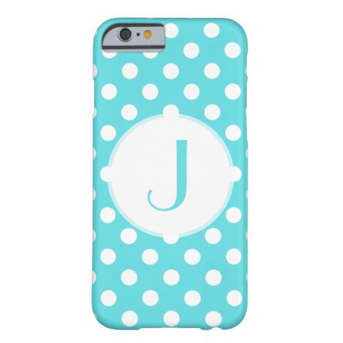 Blue Polka_Dot Monogrammed iPhone 6 Case