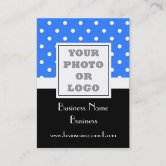 Blue polka dot photo logo business card