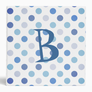 Blue Polka Dot School Binder