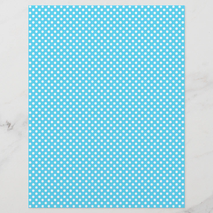 Blue Polka Dot Scrapbook Paper | Zazzle