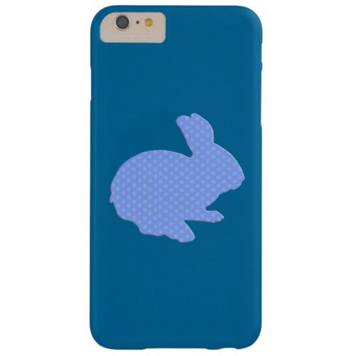 Blue Polka Dot Silhouette Bunny iPhone 6 Case