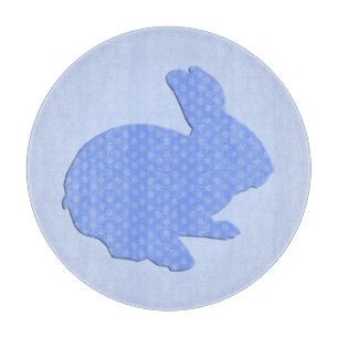 Blue Polka Dot Silhouette Easter Bunny Cutting Boa Board