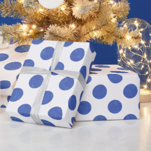 Blue Polka Dot Wrapping Paper
