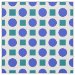 Blue polka dots and green squares fabric