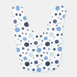 Blue Polka dots Baby boy Bib