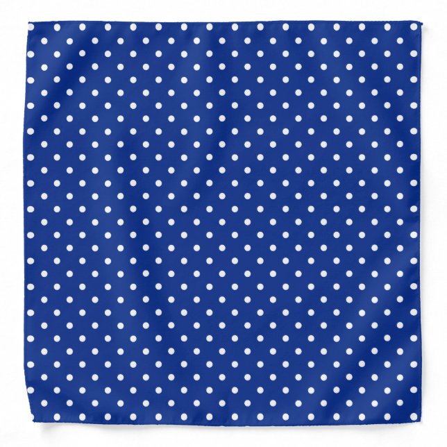 Blue Polka Dots Bandana (Front)