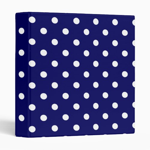 Blue Polka Dots Binder