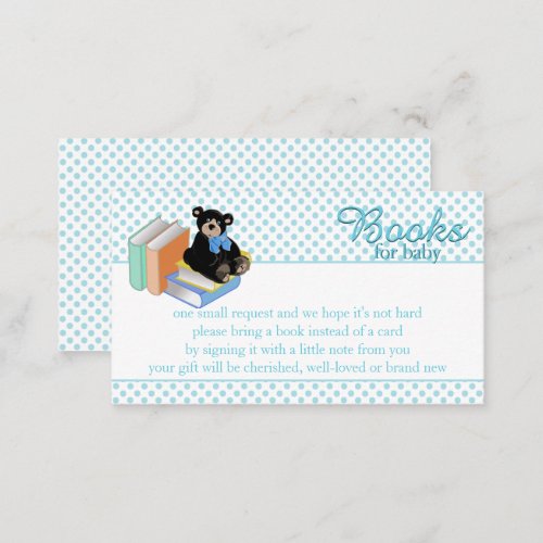 Blue Polka Dots Books for Baby  Enclosure Card