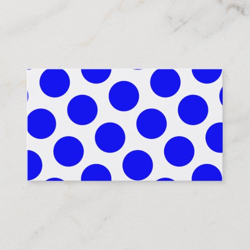 Customizable Blue Polka Dots Business Card