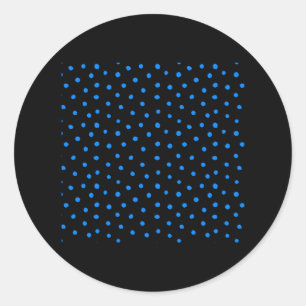 Blue Polka Dots Classic Round Sticker