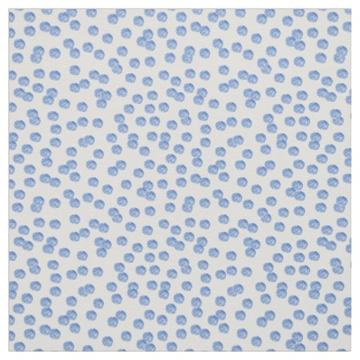 Blue Polka Dots Cotton Twill Fabric