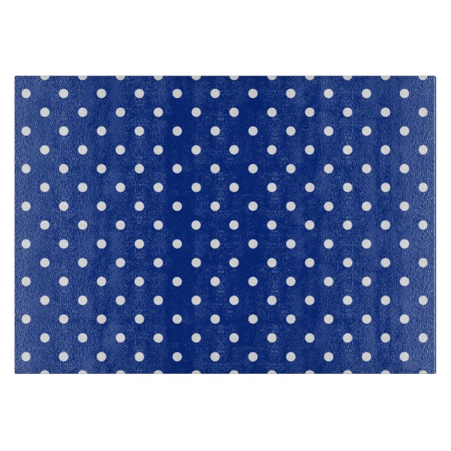 Blue Polka Dots Cutting Board (Front)